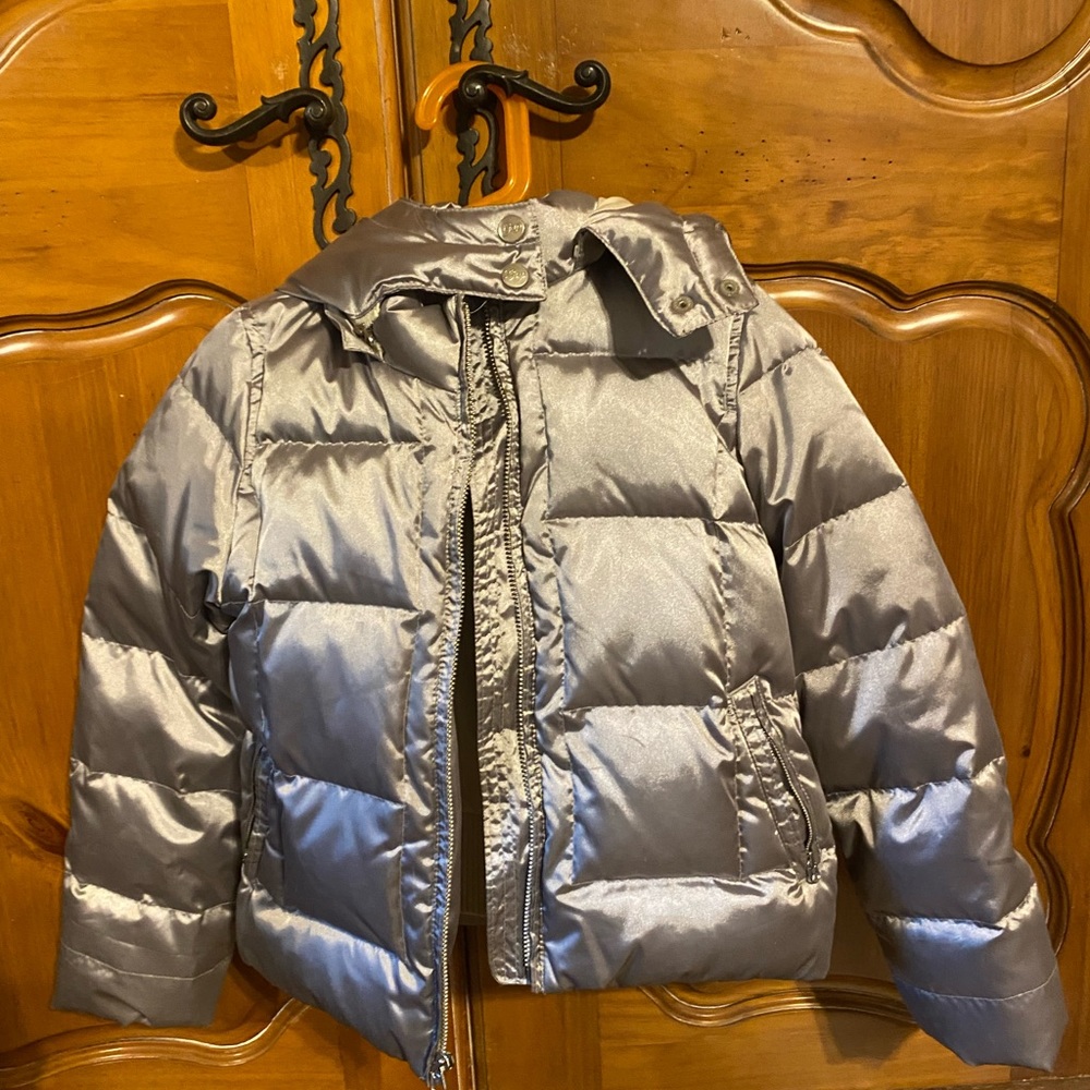 Super cute girls silver puffer from GAP
